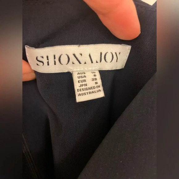 Shona Joy Core Cocktail  Maxi Dress Navy Size 6 - Picture 5 of 6